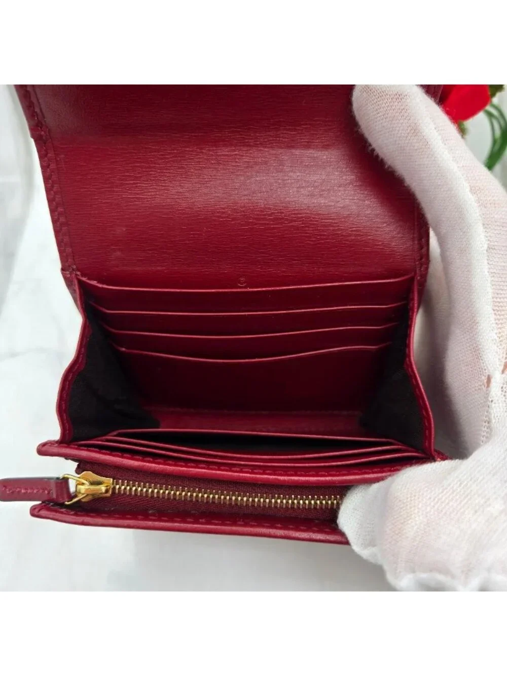 Gucci Fold Wallet Horsebit Red